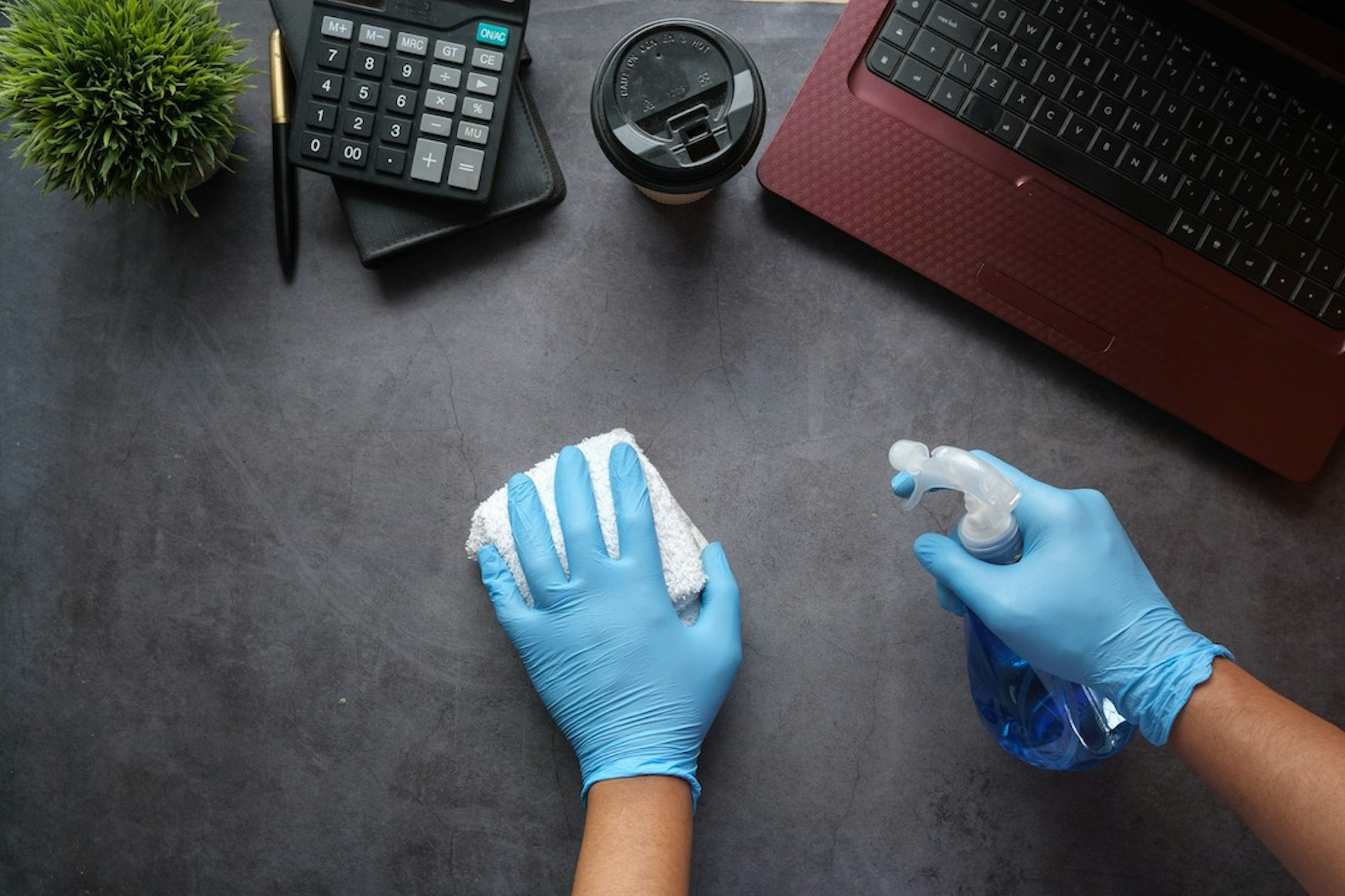 Cleaning work surface